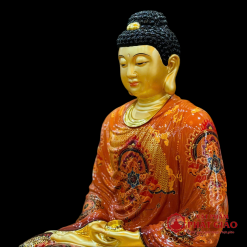 Tuong Phat Thich Ca Tinh Tam Ngoi Dai Sen Bang Dong Cao 40cm vppg 2