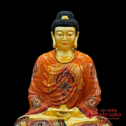 Tuong Phat Thich Ca Tinh Tam Ngoi Dai Sen Bang Dong Cao 40cm vppg 3