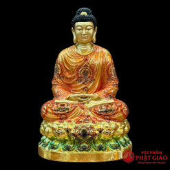 Tuong Thich Ca Tinh Tam Ngoi Dai Sen Bang Dong Son Vang Cao Cap vppg 1