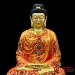 Tuong Thich Ca Tinh Tam Ngoi Dai Sen Bang Dong Son Vang Cao Cap vppg 3