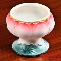 Bộ Đồ Thờ Gốm Sứ Tạo Hình Hoa Sen Đỏ Trang Nhã 16 bo do tho gom su tao hinh hoa sen do trang nha 10