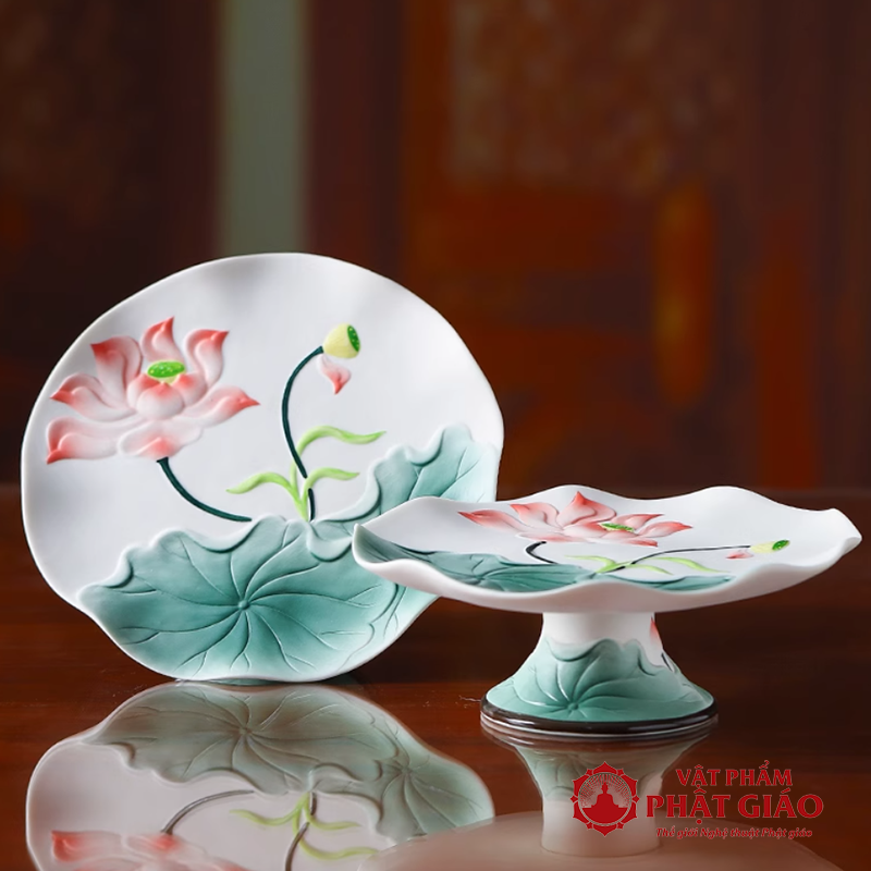 bo-do-tho-gom-su-tao-hinh-hoa-sen-do-trang-nha-7 bo do tho gom su tao hinh hoa sen do trang nha 7