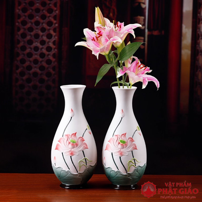 bo-do-tho-gom-su-tao-hinh-hoa-sen-do-trang-nha-9 bo do tho gom su tao hinh hoa sen do trang nha 9