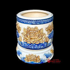 Bát Hương Bát Tràng Màu Trắng Xanh, Kích Cỡ Từ 14cm-20cm 10 Bát Hương Bát Tràng Màu Trắng Xanh, Kích Cỡ Từ 14cm-20cm - Ảnh 4