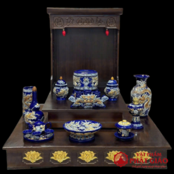 Lọ Hoa Gốm Sứ Bát Tràng Men Màu Xanh Dương, Cao 25cm, 30cm - Ảnh 9