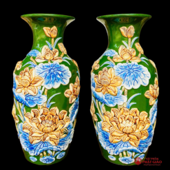 Lọ Hoa Bát Tràng Men Màu Xanh Lục, Kích Cỡ Từ 25cm-30cm - Ảnh 3