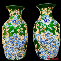 Lọ Hoa Bát Tràng Men Màu Xanh Lục, Kích Cỡ Từ 25cm-30cm - Ảnh 5
