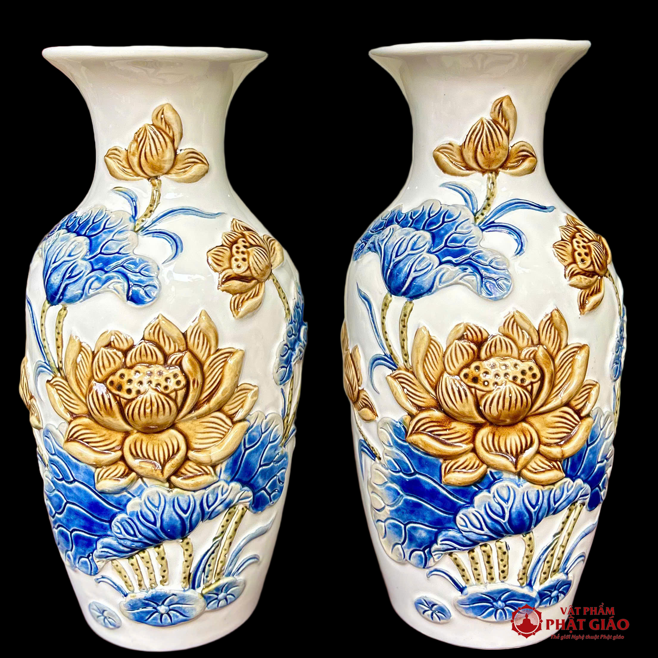 Đôi Lọ Lục Bình Gốm Sứ Bát Tràng Men Màu Trắng, Nhiều Kích Cỡ 2 Đôi Lọ Lục Bình Gốm Sứ Bát Tràng Men Màu Trắng, Nhiều Kích Cỡ - Ảnh 2