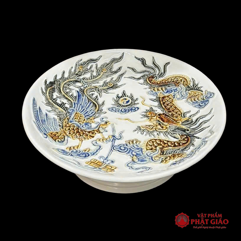Bộ Mâm Bồng Gốm Sứ Bát Tràng Men Màu Trắng, Kích Cỡ Từ 20cm-32cm 11 Bộ mâm bồng gốm sứ Bát Tràng men màu trắng – góc nhìn khác