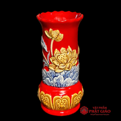 Ống Đựng Hương Màu Đỏ Gốm Sứ Bát Tràng, Kích Cỡ Từ 18cm-22cm 9 Ống Đựng Hương Màu Đỏ Gốm Sứ Bát Tràng, Kích Cỡ Từ 18cm-22cm - Ảnh 3