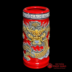 Ống Đựng Hương Màu Đỏ Gốm Sứ Bát Tràng, Kích Cỡ Từ 18cm-22cm 8 Ống Đựng Hương Màu Đỏ Gốm Sứ Bát Tràng, Kích Cỡ Từ 18cm-22cm - Ảnh 2