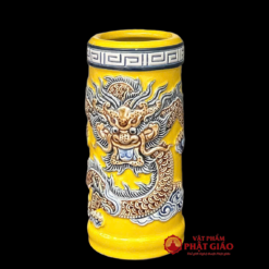 Ống Đựng Hương Màu Vàng Gốm Sứ Bát Tràng, Kích Cỡ Từ 18cm-22cm 7 Ống Đựng Hương Màu Vàng Gốm Sứ Bát Tràng, Kích Cỡ Từ 18cm-22cm - Ảnh 2