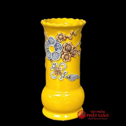 Ống Đựng Hương Màu Vàng Gốm Sứ Bát Tràng, Kích Cỡ Từ 18cm-22cm 8 Ống Đựng Hương Màu Vàng Gốm Sứ Bát Tràng, Kích Cỡ Từ 18cm-22cm - Ảnh 3