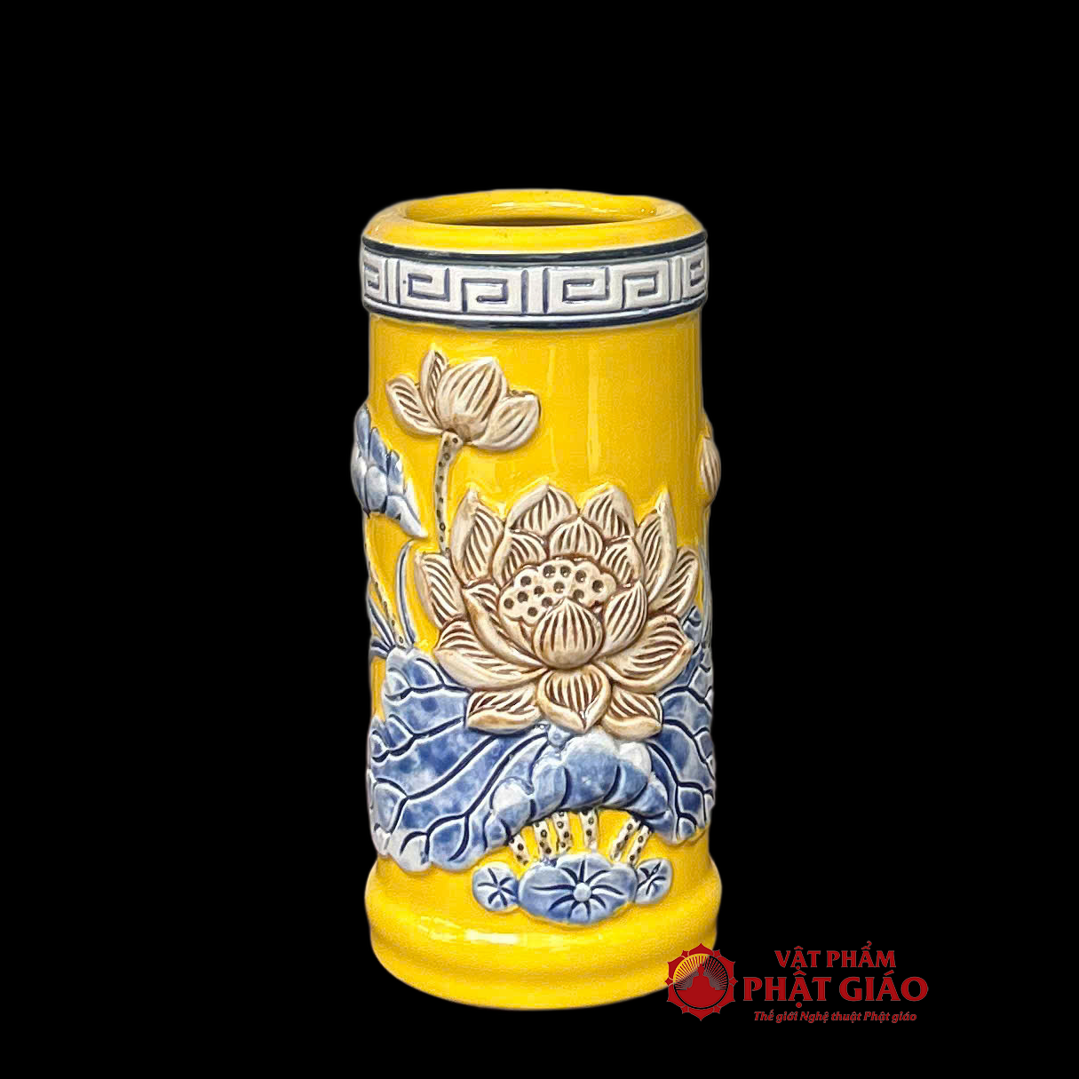 Ống Đựng Hương Màu Vàng Gốm Sứ Bát Tràng, Kích Cỡ Từ 18cm-22cm 5 Ống Đựng Hương Màu Vàng Gốm Sứ Bát Tràng, Kích Cỡ Từ 18cm-22cm - Ảnh 5