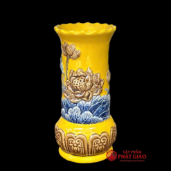 Ống Đựng Hương Màu Vàng Gốm Sứ Bát Tràng, Kích Cỡ Từ 18cm-22cm 9 Ống Đựng Hương Màu Vàng Gốm Sứ Bát Tràng, Kích Cỡ Từ 18cm-22cm - Ảnh 4