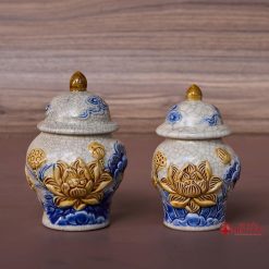 Bộ Chóe Thờ Gốm Sứ Bát Tràng Men Rạn 6 Bộ Chóe Thờ Gốm Sứ Bát Tràng Men Rạn - Ảnh 2