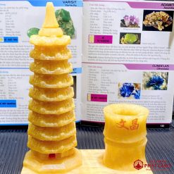 Tháp Văn Xương Kết Hợp Hộp Bút Bằng Đá Ngọc Tự Nhiên 7 Tháp Văn Xương Kết Hợp Hộp Bút Bằng Đá Ngọc Tự Nhiên - Ảnh 3