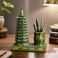 Tháp Văn Xương Kết Hợp Hộp Bút Bằng Đá Ngọc Tự Nhiên 9 Tháp Văn Xương Kết Hợp Hộp Bút Bằng Đá Ngọc Tự Nhiên - Ảnh 5