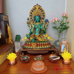 Tượng Lục Độ Mẫu Bằng Đồng Vẽ Màu – Phong Cách Phật Giáo Tây Tạng - Ảnh 13