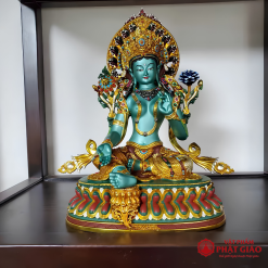 Tượng Lục Độ Mẫu Bằng Đồng Vẽ Màu – Phong Cách Phật Giáo Tây Tạng - Ảnh 12