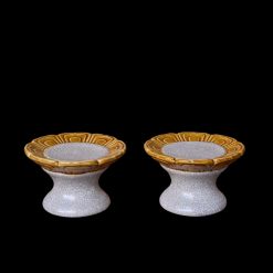 Chân Đế Nến Gốm Sứ Bát Tràng Men Rạn