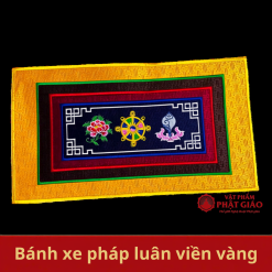 Đệm Lót Pháp Khí Phật Giáo Tây Tạng – Vải Thêu Hoa Văn Cát Tường - Ảnh 4