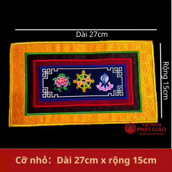 Đệm Lót Pháp Khí Phật Giáo Tây Tạng – Vải Thêu Hoa Văn Cát Tường - Ảnh 10