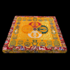 Đệm Thiền Xơ Dừa Vải Gấm Họa Tiết Kim Cang Chử 80x80cm