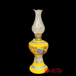 Đèn Dầu Gốm Sứ Bát Tràng Men Màu Vàng - Ảnh 4