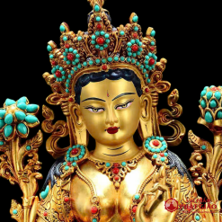 Tượng Lục Độ Mẫu Bằng Đồng Thếp Vàng Khảm Đá Phong Cách Tây Tạng 23 Tượng Lục Độ Mẫu Bằng Đồng Thếp Vàng Khảm Đá Phong Cách Tây Tạng - Ảnh 11