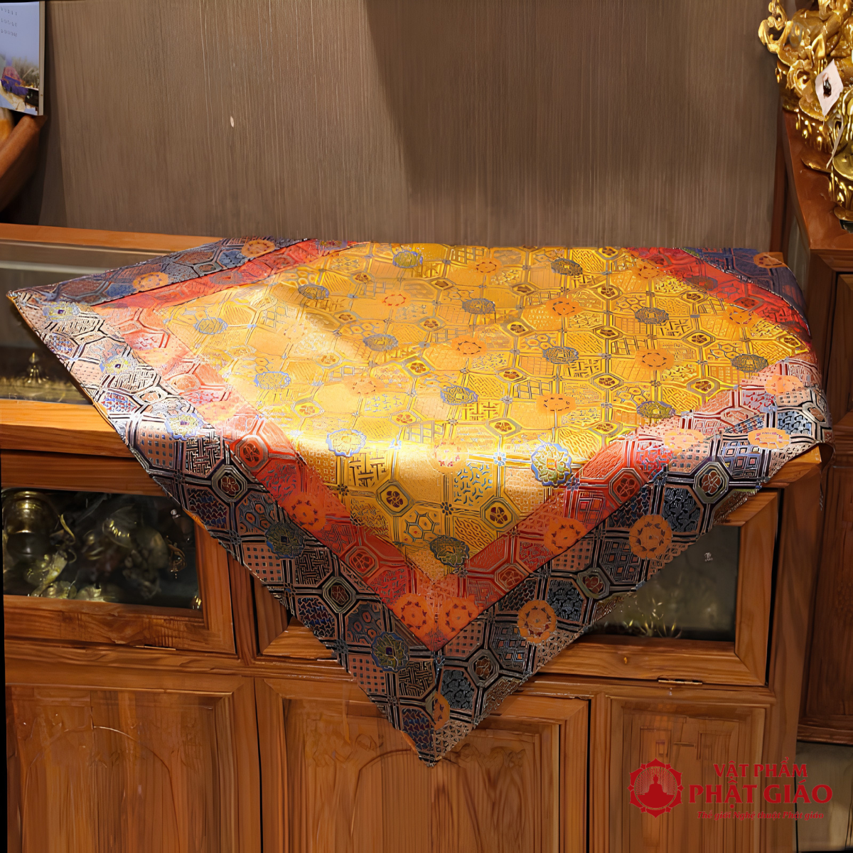 Khăn Phủ Bàn Thờ Phật Tây Tạng 120x120cm – Họa Tiết Kim Cang Chử 5 Khăn Phủ Bàn Thờ Phật Tây Tạng 120x120cm – Họa Tiết Kim Cang Chử - Ảnh 5