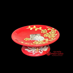Khay Trầu Đào Thọ Gốm Sứ Bát Tràng Cao Cấp - Ảnh 4