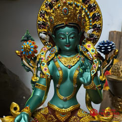 Tượng Lục Độ Mẫu Bằng Đồng Vẽ Màu – Phong Cách Phật Giáo Tây Tạng - Ảnh 14