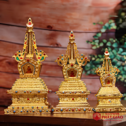Tháp Xá Lợi Hợp Kim Màu Vàng Phật Giáo Tây Tạng, Kích Cỡ Từ 23cm-36cm 12 Tháp Xá Lợi Hợp Kim Màu Vàng Phật Giáo Tây Tạng, Kích Cỡ Từ 23cm-36cm - Ảnh 6