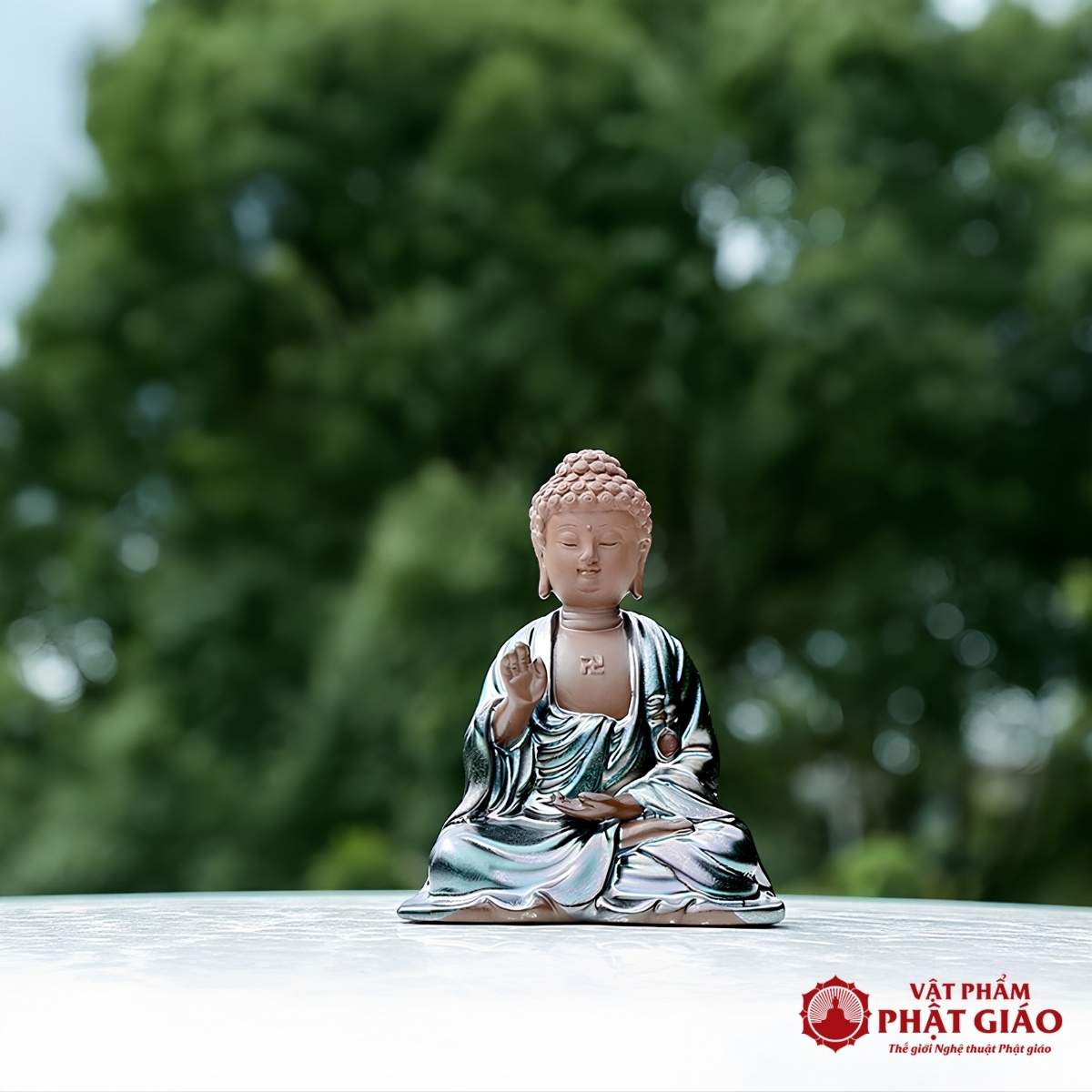 Tượng Phật A Di Đà Làm Bằng Gốm Cao Cấp Để Ô Tô 2 Tượng Phật A Di Đà Làm Bằng Gốm Cao Cấp Để Ô Tô - Ảnh 2