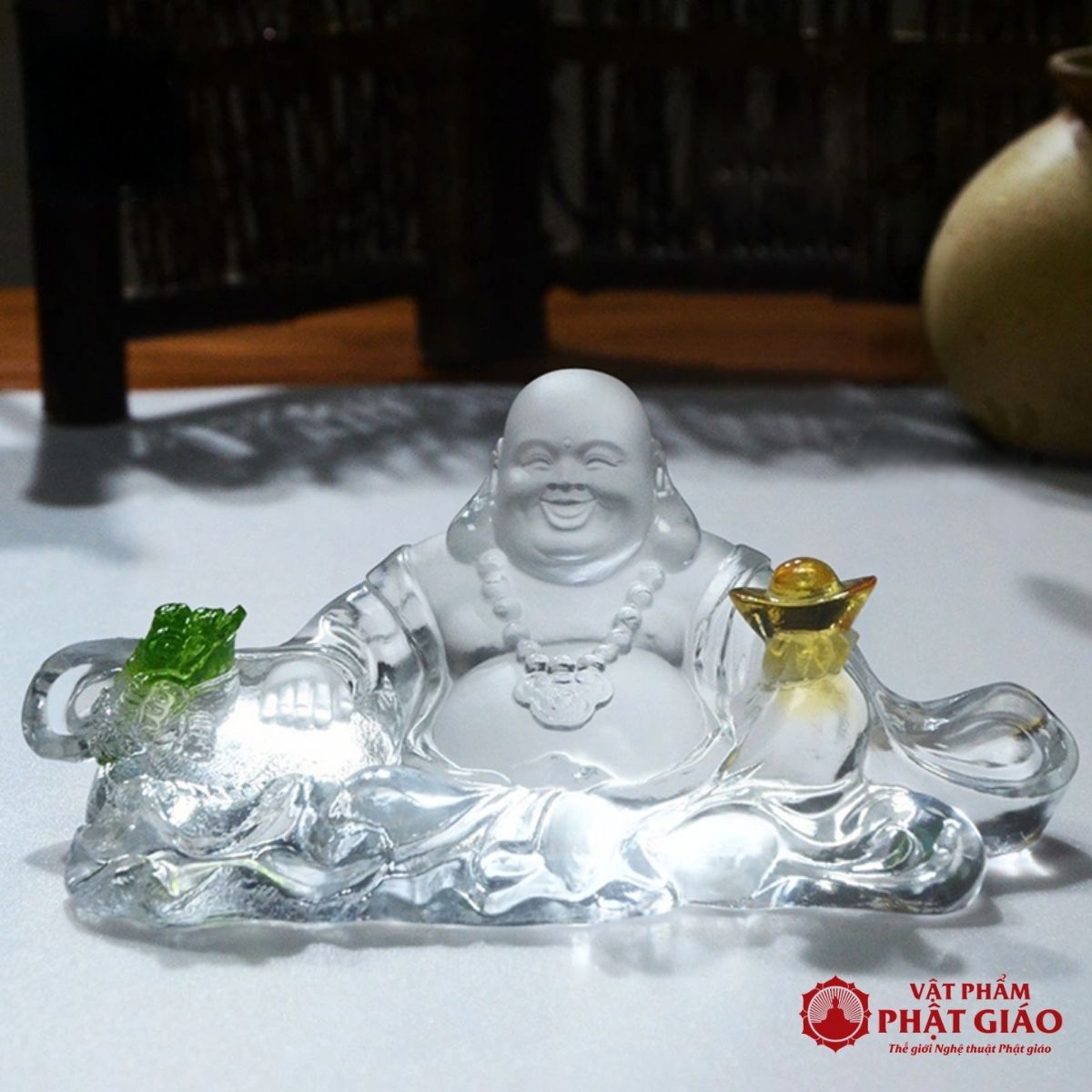 Tượng Phật Di Lặc Lưu Ly Để Ô Tô Cao Cấp 2 Tượng Phật Di Lặc Lưu Ly Để Ô Tô Cao Cấp - Ảnh 2