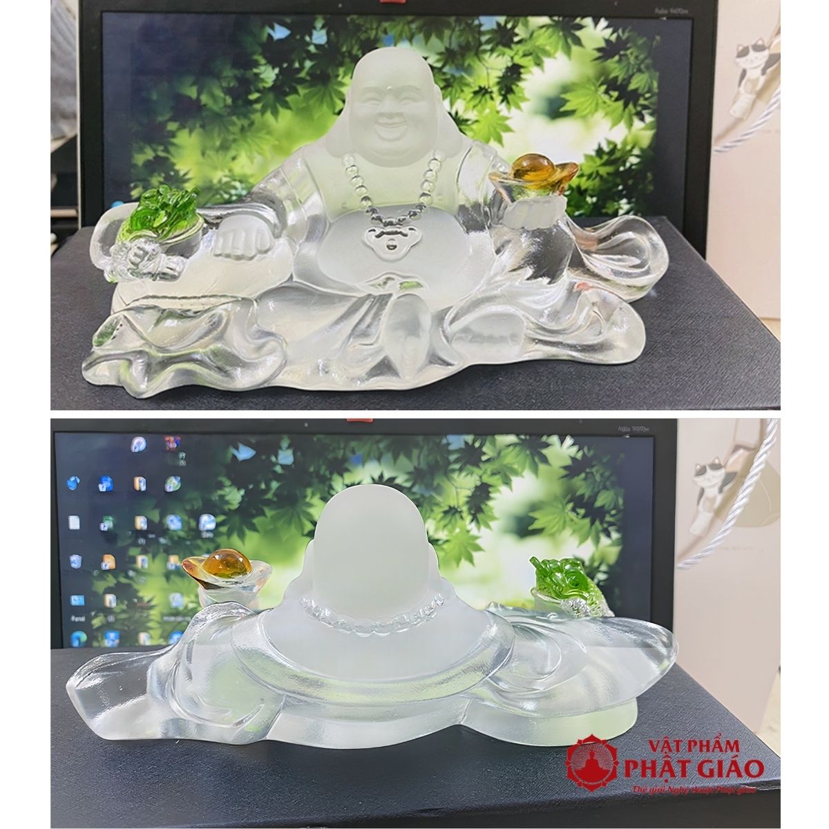Tượng Phật Di Lặc Lưu Ly Để Ô Tô Cao Cấp 6 Tượng Phật Di Lặc Lưu Ly Để Ô Tô Cao Cấp - Ảnh 6