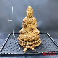 Tượng Phật Quan Âm Bồ Tát Gỗ Bách Xanh Để Ô Tô - Ảnh 10