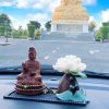 Tượng Phật Quan Âm Bồ Tát Gỗ Bách Xanh Để Ô Tô