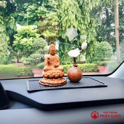 Tượng Phật Quan Âm Bồ Tát Gỗ Bách Xanh Để Ô Tô - Ảnh 2