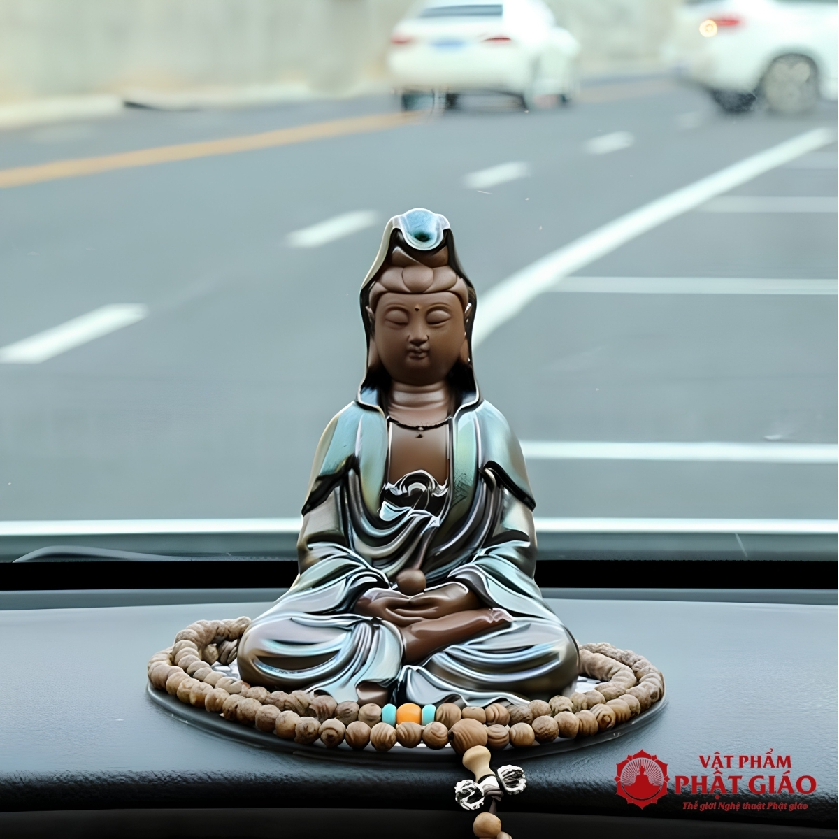 Tượng Phật Quan Âm Gốm Sứ Để Ô Tô 4 Tượng Phật Quan Âm Gốm Sứ Để Ô Tô - Ảnh 4