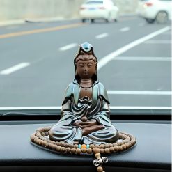 Tượng Phật Quan Âm Gốm Sứ Để Ô Tô