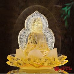 Tượng Phật Quan Âm Lưu Ly Tọa Đài Sen Để Ô Tô 7 Tượng Phật Quan Âm Lưu Ly Tọa Đài Sen Để Ô Tô - Ảnh 2