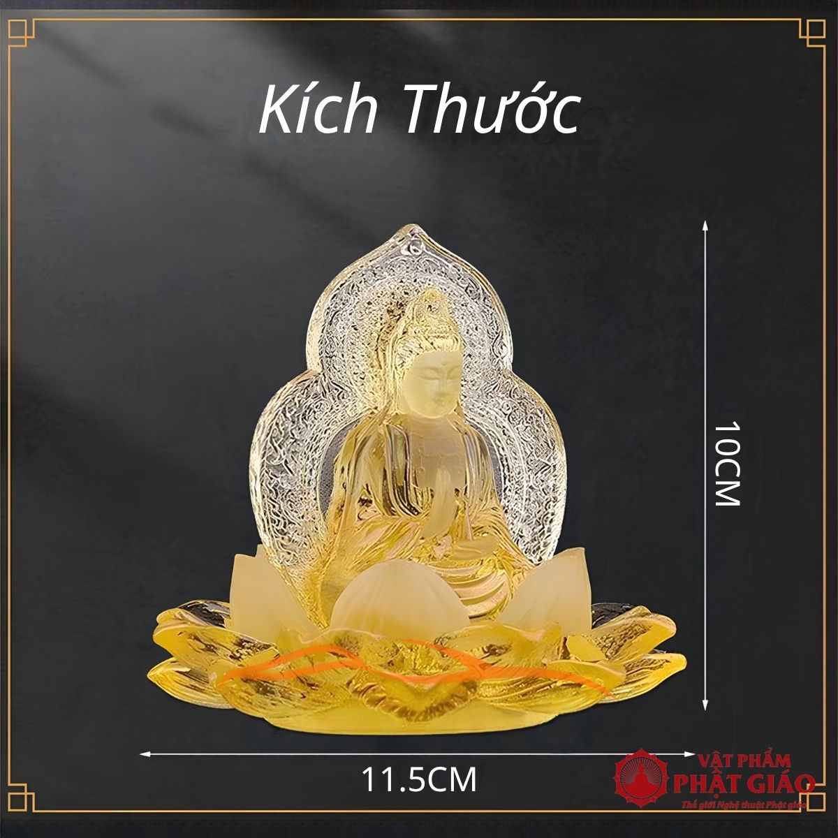 Tượng Phật Quan Âm Lưu Ly Tọa Đài Sen Để Ô Tô 3 Tượng Phật Quan Âm Lưu Ly Tọa Đài Sen Để Ô Tô - Ảnh 3