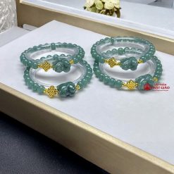 Vòng Tay Lam Ngọc Mix Tỳ Hưu, Hạt 6.8mm 5 Vòng Tay Lam Ngọc Mix Tỳ Hưu, Hạt 6.8mm - Ảnh 2