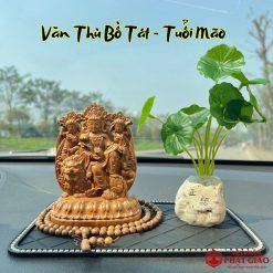 Bộ Tượng Phật Bản Mệnh Đặt Ô Tô Gỗ Bách Xanh Cao Cấp - Ảnh 2