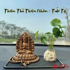 Bộ Tượng Phật Bản Mệnh Đặt Ô Tô Gỗ Bách Xanh Cao Cấp - Ảnh 3