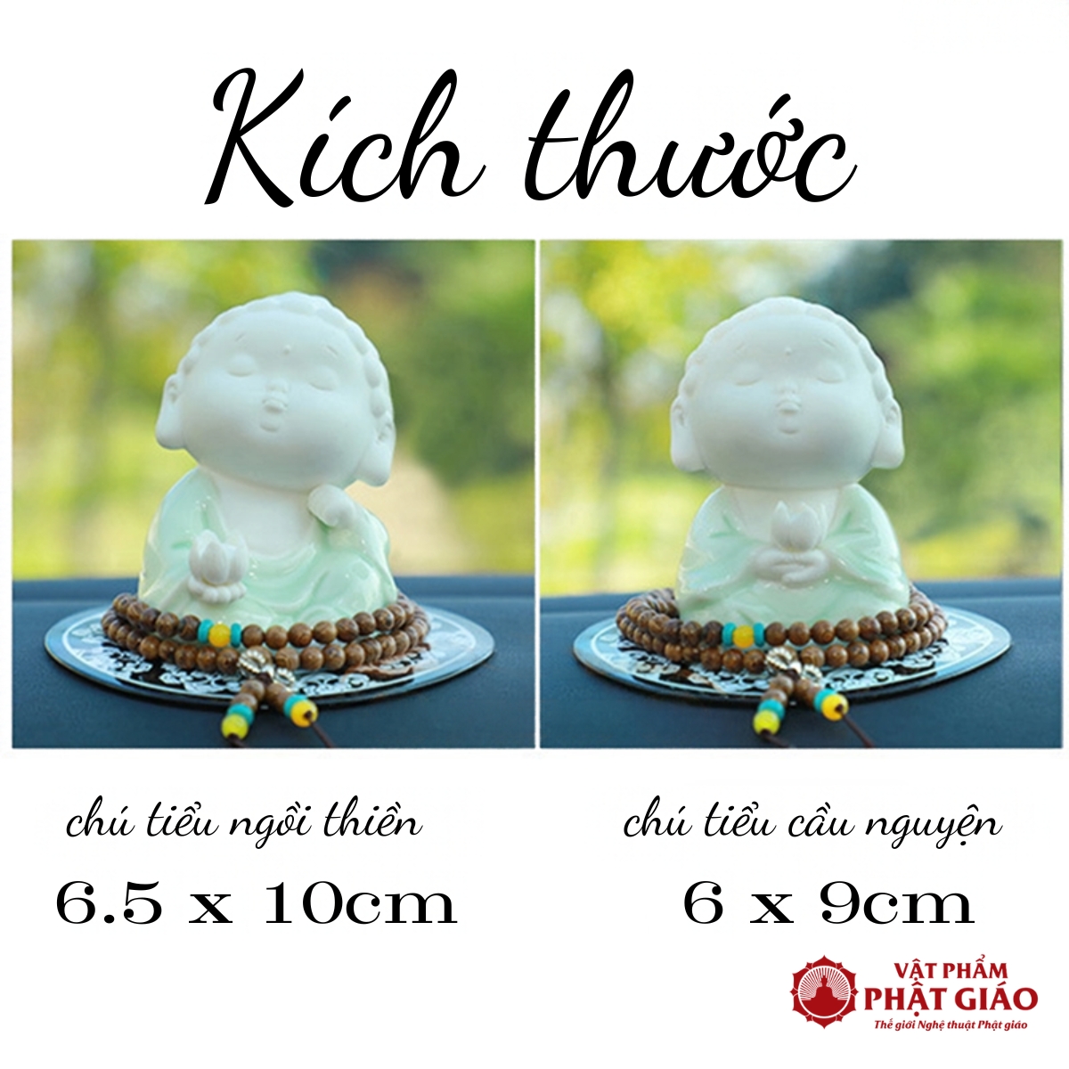 Chú Tiểu Chipi Sứ Xanh Cao Cấp Để Ô Tô 35 chu tieu chipi su xanh cao cap de o to 4