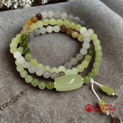Chuỗi Vòng Ngọc Hòa Điền Đa Bảo Mix Charm Lu Thống - Ảnh 4