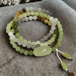 Chuỗi Vòng Ngọc Hòa Điền Đa Bảo Mix Charm Lu Thống